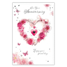 WEDDING CARDS,'Your' Hearts Flowers & Butterflies