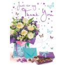 GREETING CARDS,Thank You 6's Flowers & Chocolates