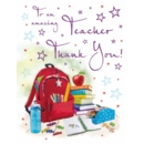 GREETING CARDS,Thank You Teacher 6's, School Rucksack