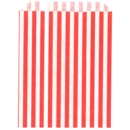 PAPER BAGS,175x230mm 7 x 9in Red & White Stripe 1000's