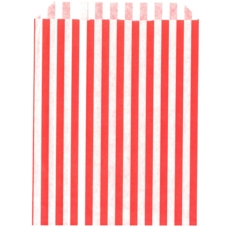 PAPER BAGS,175x230mm 7 x 9in Red & White Stripe 1000's