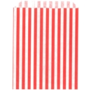 PAPER BAGS,250x350mm 10 x13in Red & White Stripes 500's