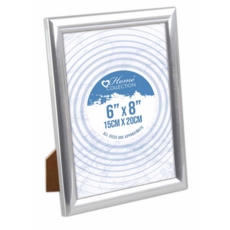 PHOTO FRAME,6x8 Round Silver Frame Glass Insert