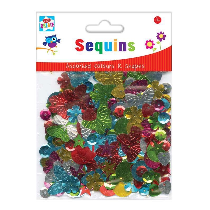 KIDS CRAFT,Sequins Assorted H/pk