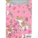 GIFT WRAP PACKETS, Juvenile Unicorn / Rainbow, H/pk