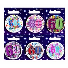 BADGE,AGE 60 Small 54mm