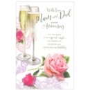 GREETING CARDS,Your Ruby Anni. 6's Champagne & Rose