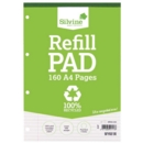 REFILL PAD,Recycled,Ft. & M A4 160 page 80lv