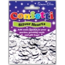 CONFETTI,Table Foil Hearts Silver H/pk