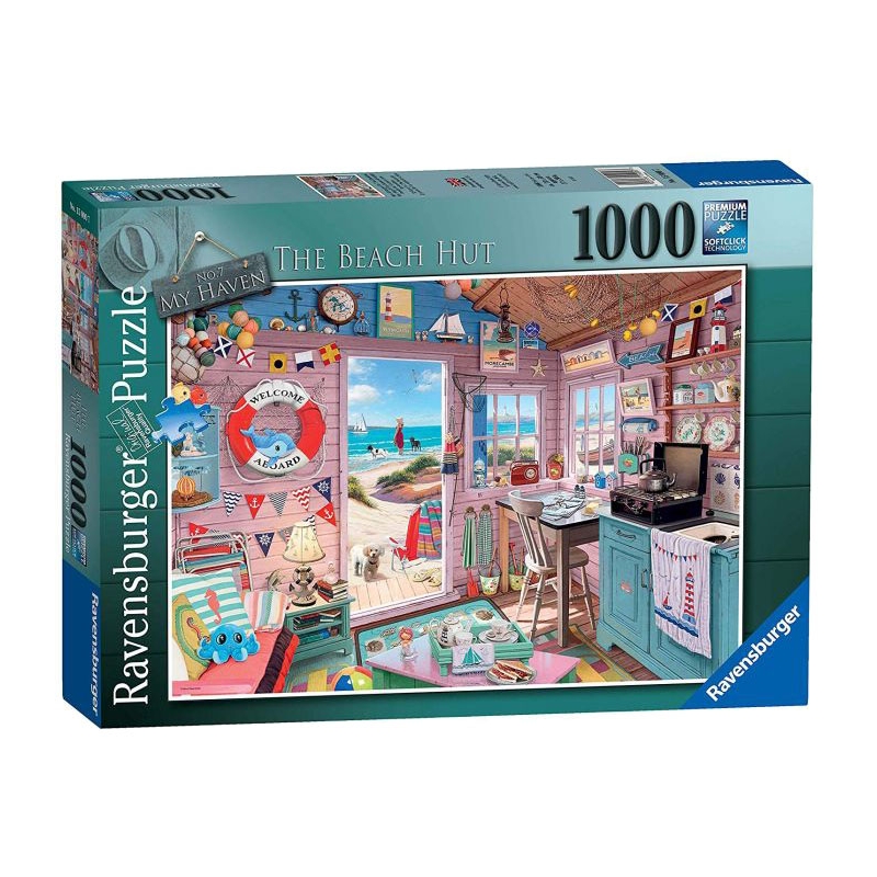 JIGSAW,1000pc.My Haven No.7; The Beach Hut (Ravensburger)