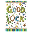 GREETING CARDS,Good Luck 6's Stars, Horseshoes & Clover