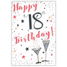 AGE 18 CARDS 6's Female Cocktails & Stars