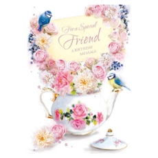 GREETING CARDS,Friend 6's Floral Teapot