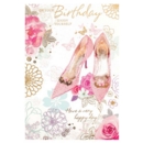 GREETING CARDS, Birthday 6's Floral Shoes