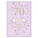 AGE 70 CARDS, 6's Female Text & Stars