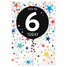AGE 6 CARDS, 6's Male Stars
