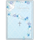 GREETING CARDS,Sympathy 6's Religious Cross & Dove