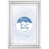 PHOTO FRAME,5x7 Square Silver Frame, Glass Insert