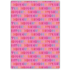 GIFT WRAP,Pink Text
