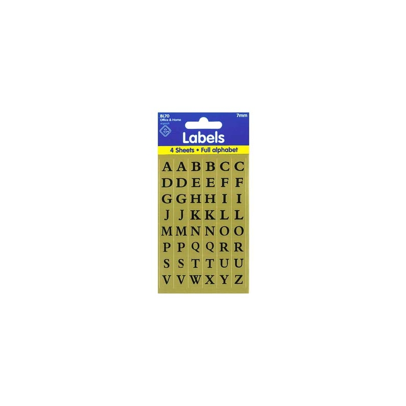 LABELS,Black Vinyl Numbers on Gold Background 7mm