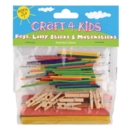 CRAFT 4 KIDS,Pegs, Lollies & Matchsticks Assorted H/pk CK05