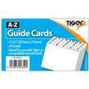 GUIDE CARDS,A-Z,White 5x3in/127 x 77mm 24's