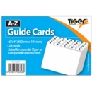 GUIDE CARDS,A-Z White 6x4in/150x100mm 24's