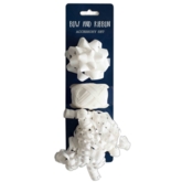RIBBON & BOW SET,White (3 Piece)