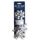 RIBBON & BOW SET,Silver (3 Piece)