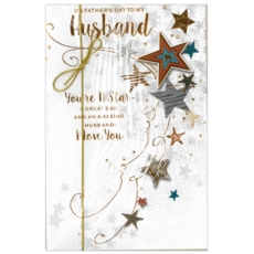 FATHER'S DAY CARDS,Husband 6's Stars (Was 1.50)