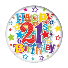 MEGA BADGE,Age 21 Unisex Stars