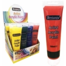 ACRYLIC PAINT,150ml 4 Asst Col H/pk Tubes in CDU