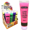 ACRYLIC PAINT,150ml 6 Assorted Neon Col, H/pk Tubes in CDU