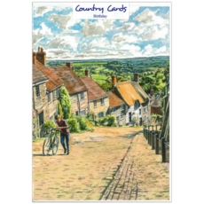 GREETING CARDS,Birthday 6's Steep Hill in the Village,