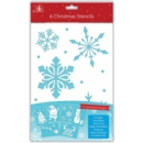 STENCILS,Christmas 6 Assorted H/pk