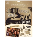 PHOTO BOOTH PROPS,New Year 12 Assorted (Was 2.99)