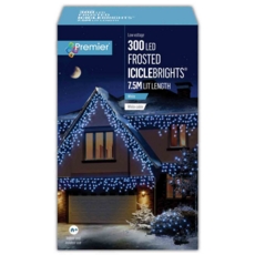 LIGHTS,LED Iciclebright Frosted White 300's