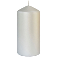 CANDLE,Pillar Silver 7 x 15cm