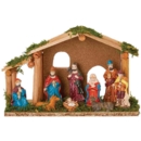 ORNAMENT,Wooden Nativity Set 10 Piece 25cm (Was 24.99)