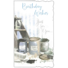 GREETING CARDS,Birthday 6's Paint Pots (Was 1.15)