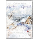 XMAS CARDS,Grandma & Grandad 6's Snowy Cottage (Was 1.15)