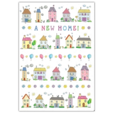 NEW HOME CARDS,6's Balloons & Houses