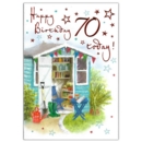 GREETING CARDS,Age 70 6's Garden Shed