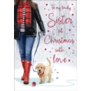 XMAS CARDS,Sister 6's Walking the Puppy