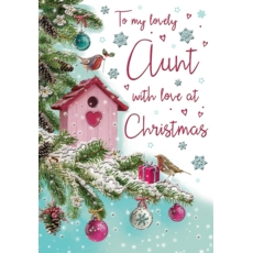 XMAS CARDS,Aunt 6's Birdhouse & Robins