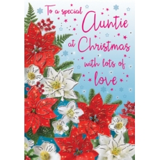 XMAS CARDS,Auntie 6's Poinsetta