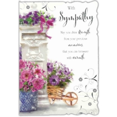 SYMPATHY CARDS, 6's Floral