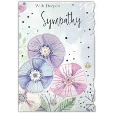 SYMPATHY CARDS,6's Painted Flowers