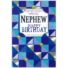 BIRTHDAY CARDS,Nephew 6's Squares Design (Was 1.20)