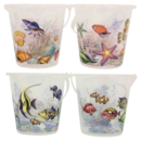 BUCKET, Clear With Asst. Sealife Print 7in